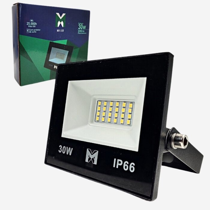 REFLETOR COMP SMD 30W 6500K MX-0326 - Xª - MX
