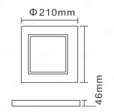 PAINEL DE SOBREPOR QUADRADO 18W 6500K 61443 - EMB Xª