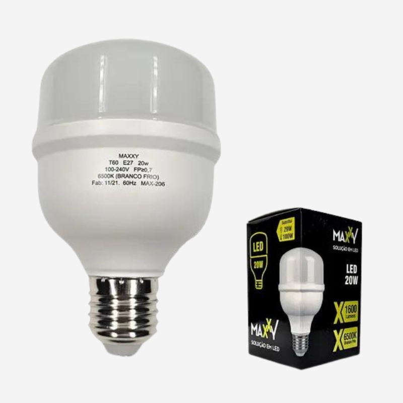 KIT 3 LAMPADAS BULBO 20W 6500K - MAX-0206