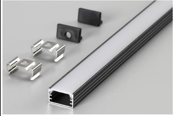 PERFIL SOBREPOR 14,2MM X 8,5MM X 2000MM IP20 PRETO KPF-12S - N+M