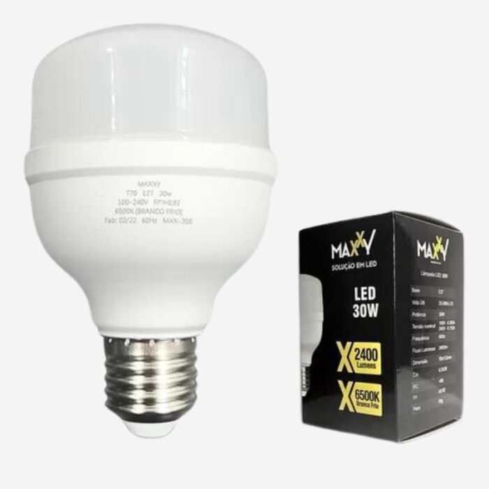 LAMPADA BULBO 30W 6500K - MAX-0306 - Xª