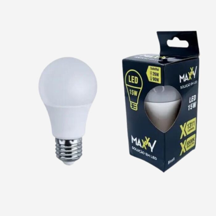 KIT 5 LAMPADAS BULBO 15W 6500K - MAX-0156