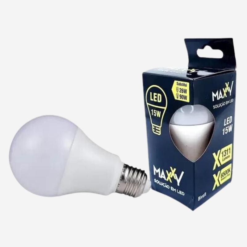KIT 5 LAMPADAS BULBO 15W 6500K - MAX-0156