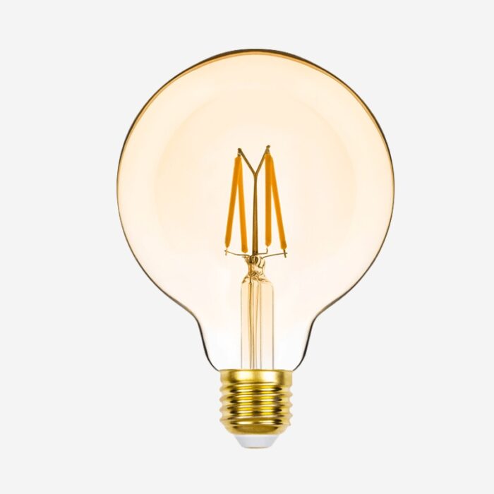Lâmpada Led G95 Balloon Vintage Filamento Dimerizável 4,5w 350lm Âmbar 220v - Stella