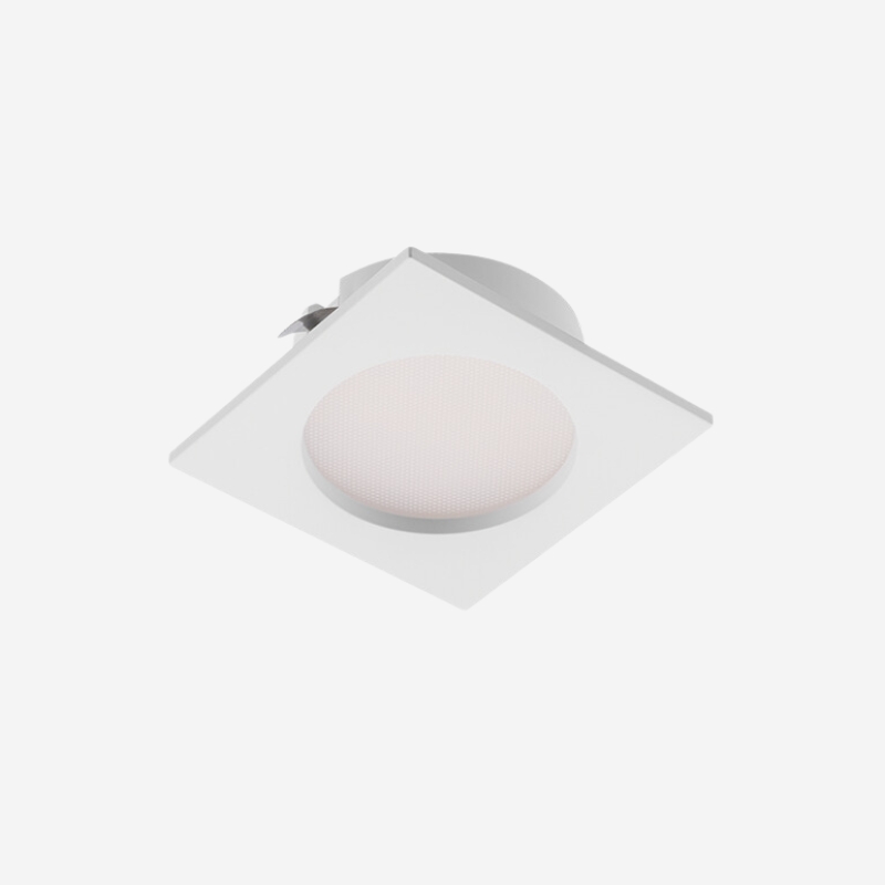 Spot de Embutir Led Móbili Quadrado Facho Difuso 100° 2,5w 3000k Bivolt Branco - Stella