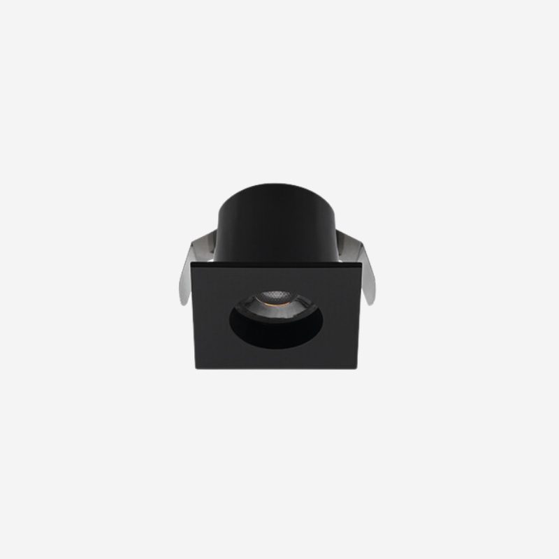 Spot de Embutir Led Mini Móbili Quadrado Facho Direcionado 30° 1,2w 3000k Bivolt Preto - Stella
