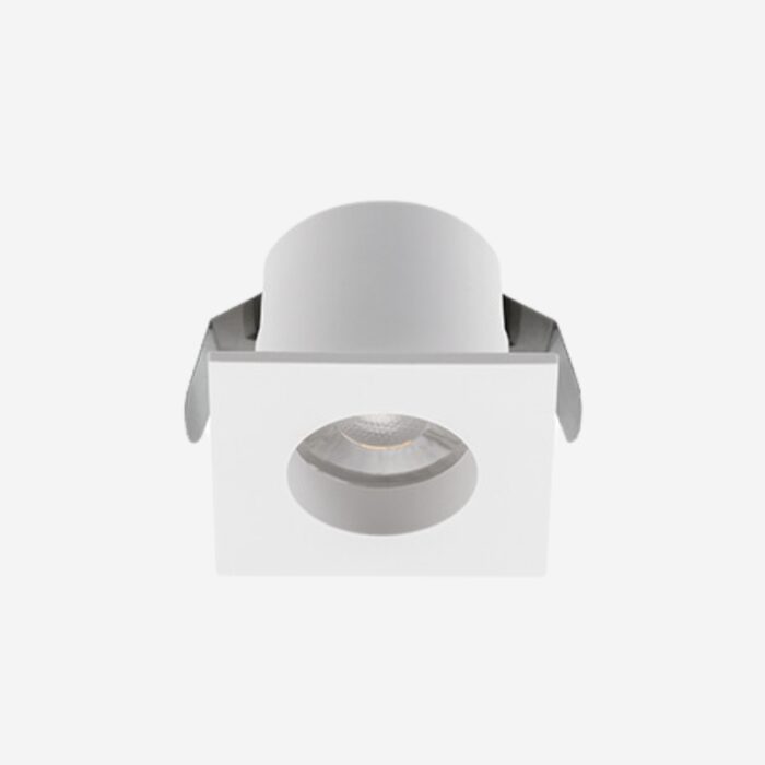Spot de Embutir Led Mini Móbili Quadrado Facho Direcionado 30° 1,2w 3000k Bivolt Branco - Stella