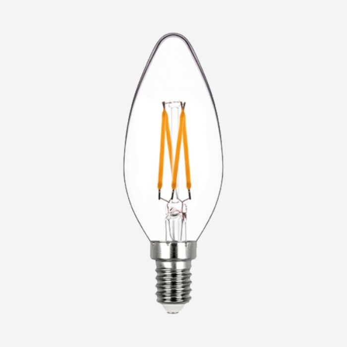 Lâmpada Led Vela Lisa Filamento Dimerizável E14 Irc90 4w 2400k 110v - Stella