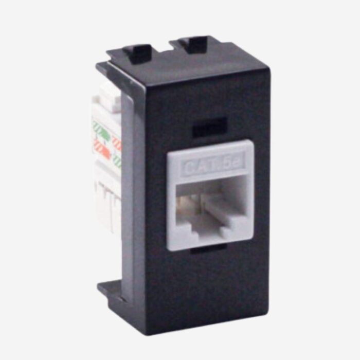MODULO TOMADA REDE RJ-45 CAT-5E PRETO - FOR