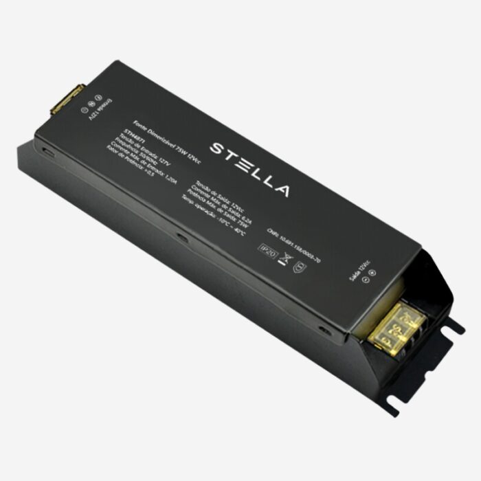Fonte Dimerizável 12V 75W Bivolt Fita LED Stella STH4871