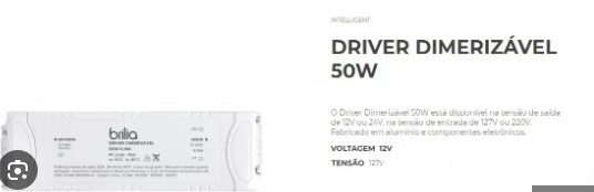 Fonte Driver 12V 50W 4,16A para Fita LED Bivolt – Brilia