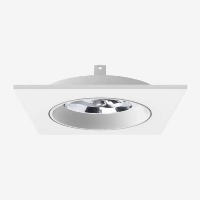 Spot de Embutir Face Plana Quadrado Ar111 Branco - Interlight