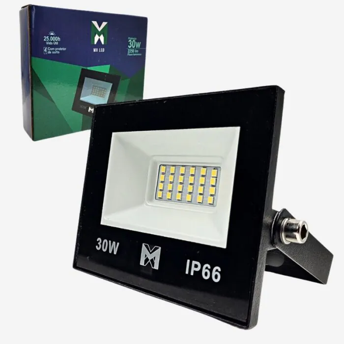 REFLETOR COMP SMD 30W 6500K MX-0326 - Xª - MX