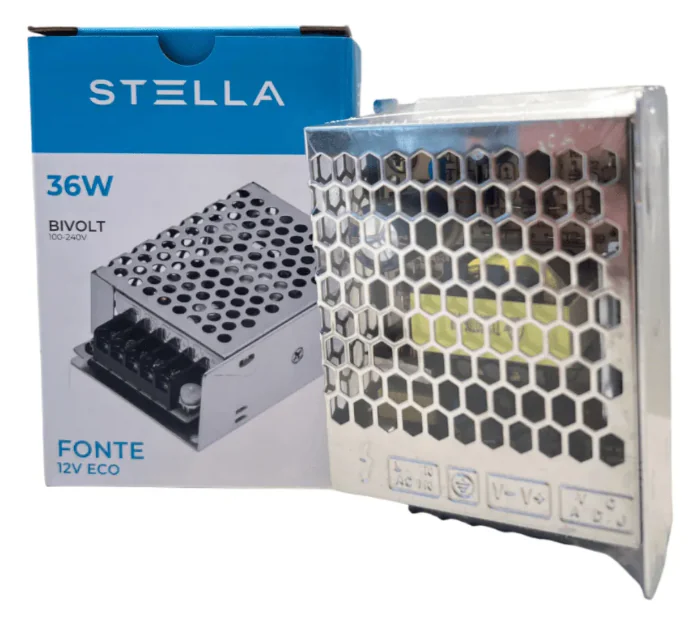 Fonte Eco 36w 12v Para Fita Led - Stella