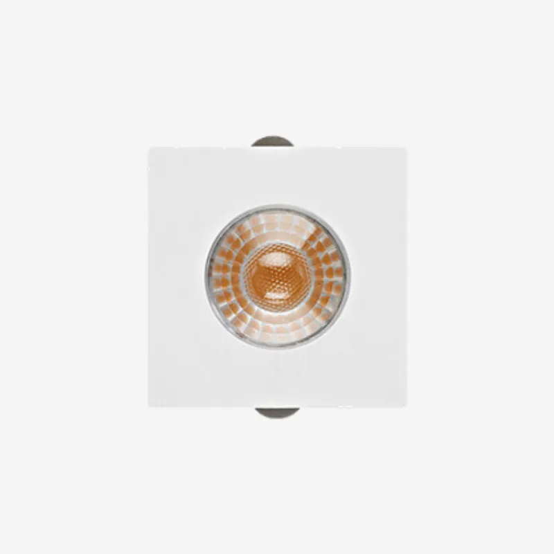 Spot de Embutir Led Mini Móbili Quadrado Facho Direcionado 30° 1,2w 3000k Bivolt Branco - Stella